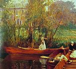 John Singer Sargent Canvas Paintings - A Boating Party